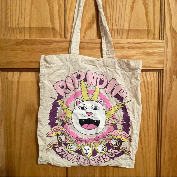 RipNDip San Francisco Cat Tote Bag | Cali Skate Skater West Coast Surf Cute - Picture 2 of 6